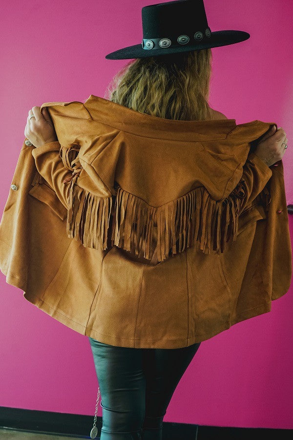 Velvet Fringe Blazer