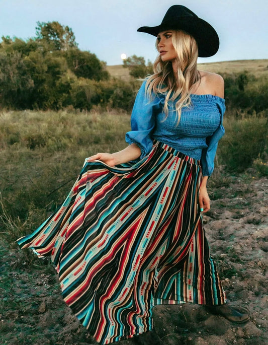 Serape Maxi Skirt