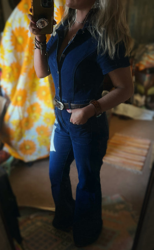 Mary Jane Denim Jumpsuit