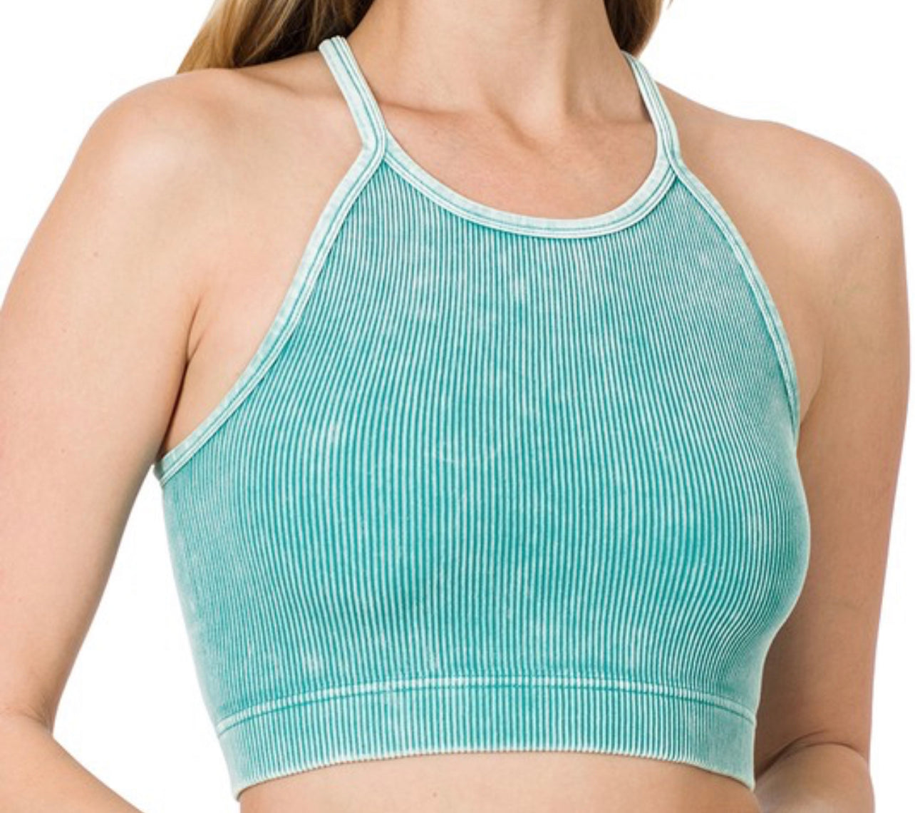 WASHED RIBBED CAMI TOP