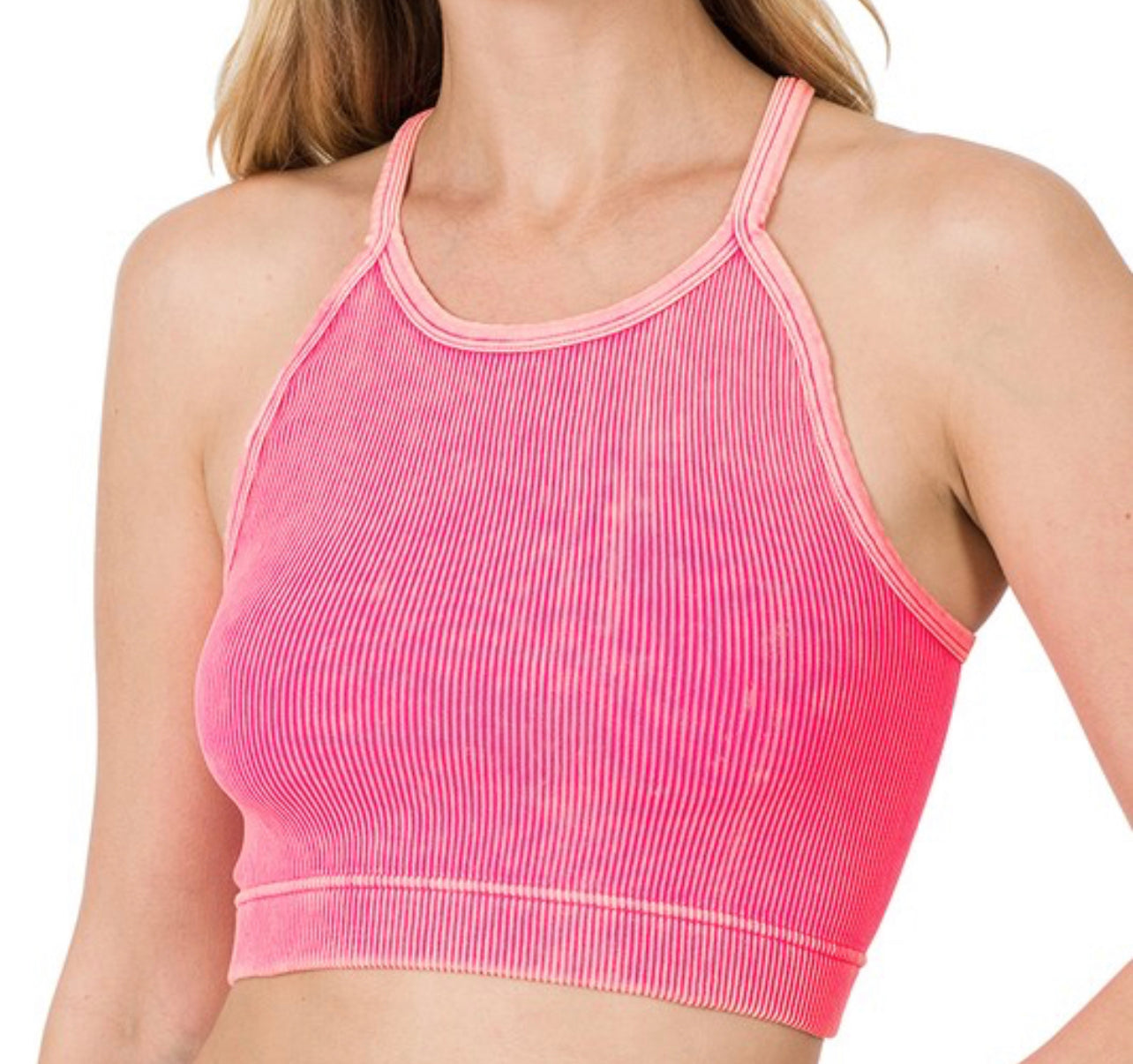 WASHED RIBBED CAMI TOP