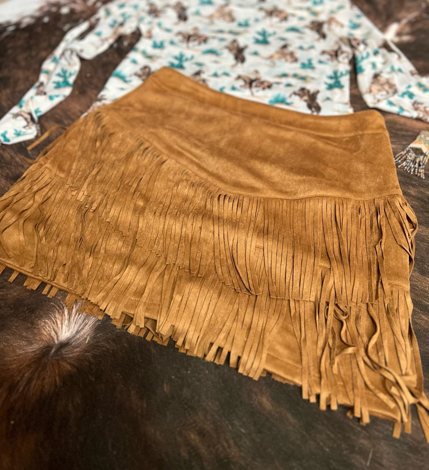 Fort Worth Fringe Skort Brown