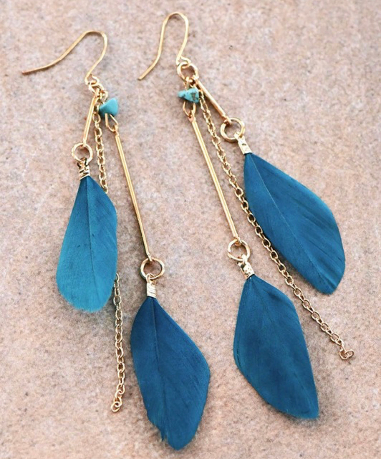 Feather Drop Earring