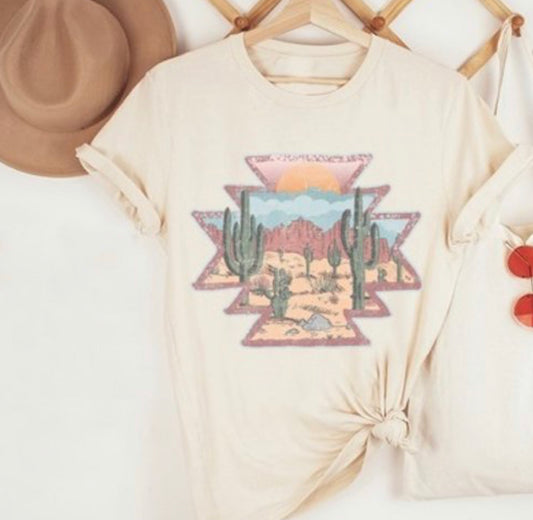 Aztec Pink Desert Graphic Tee
