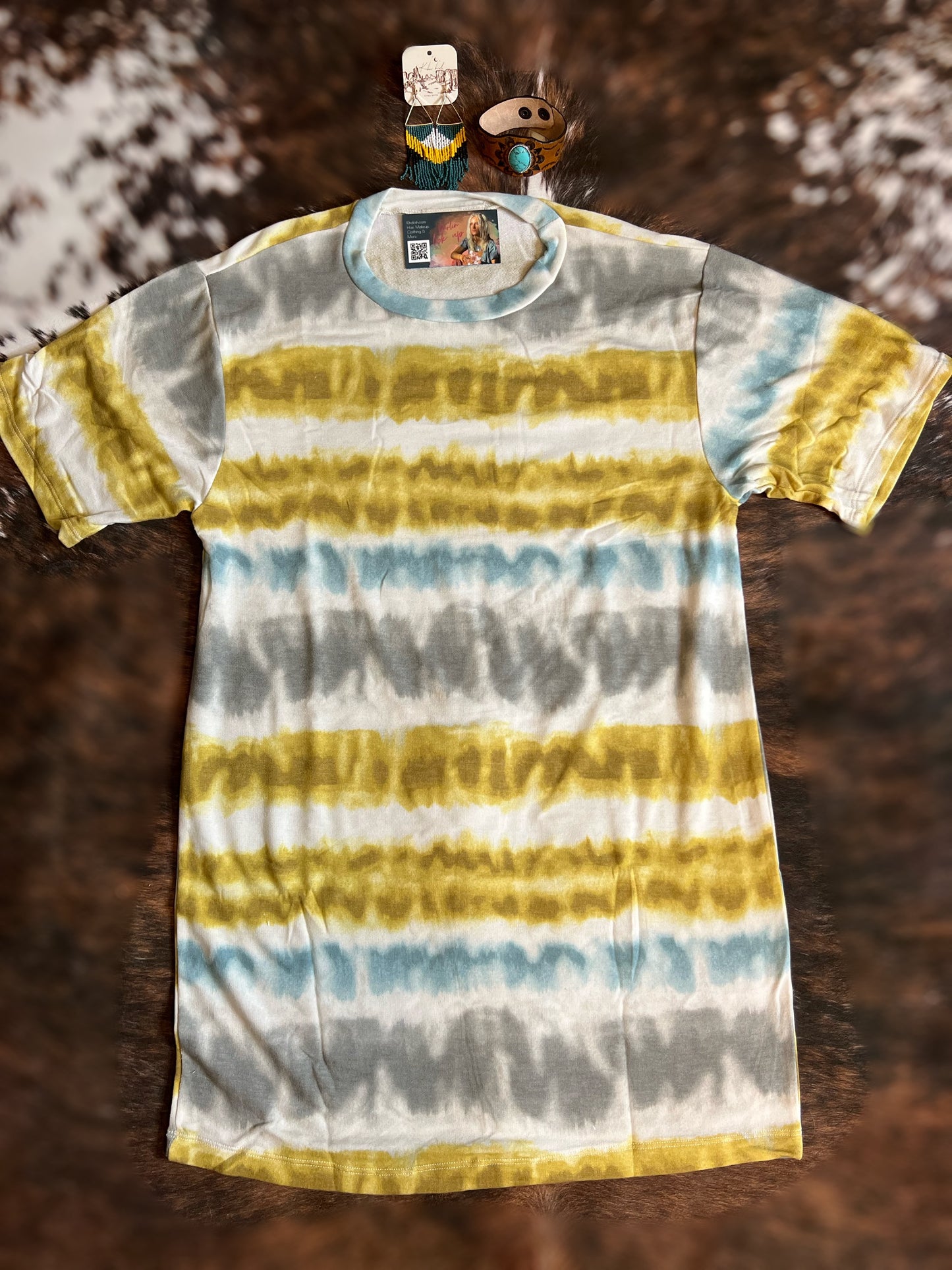 Grey Tye Dye Tee Dress