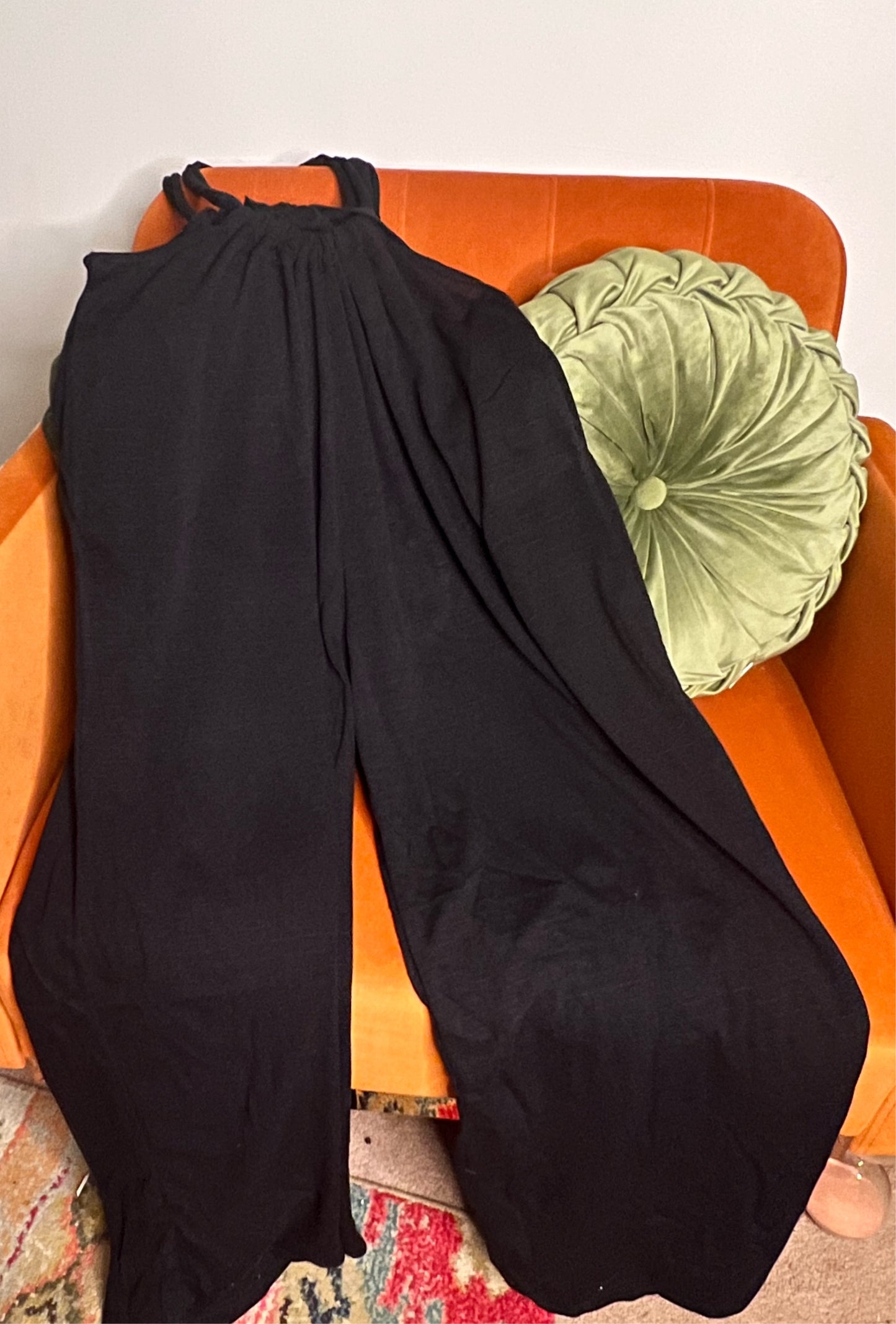 Wide Leg Suspender Jumpsuit