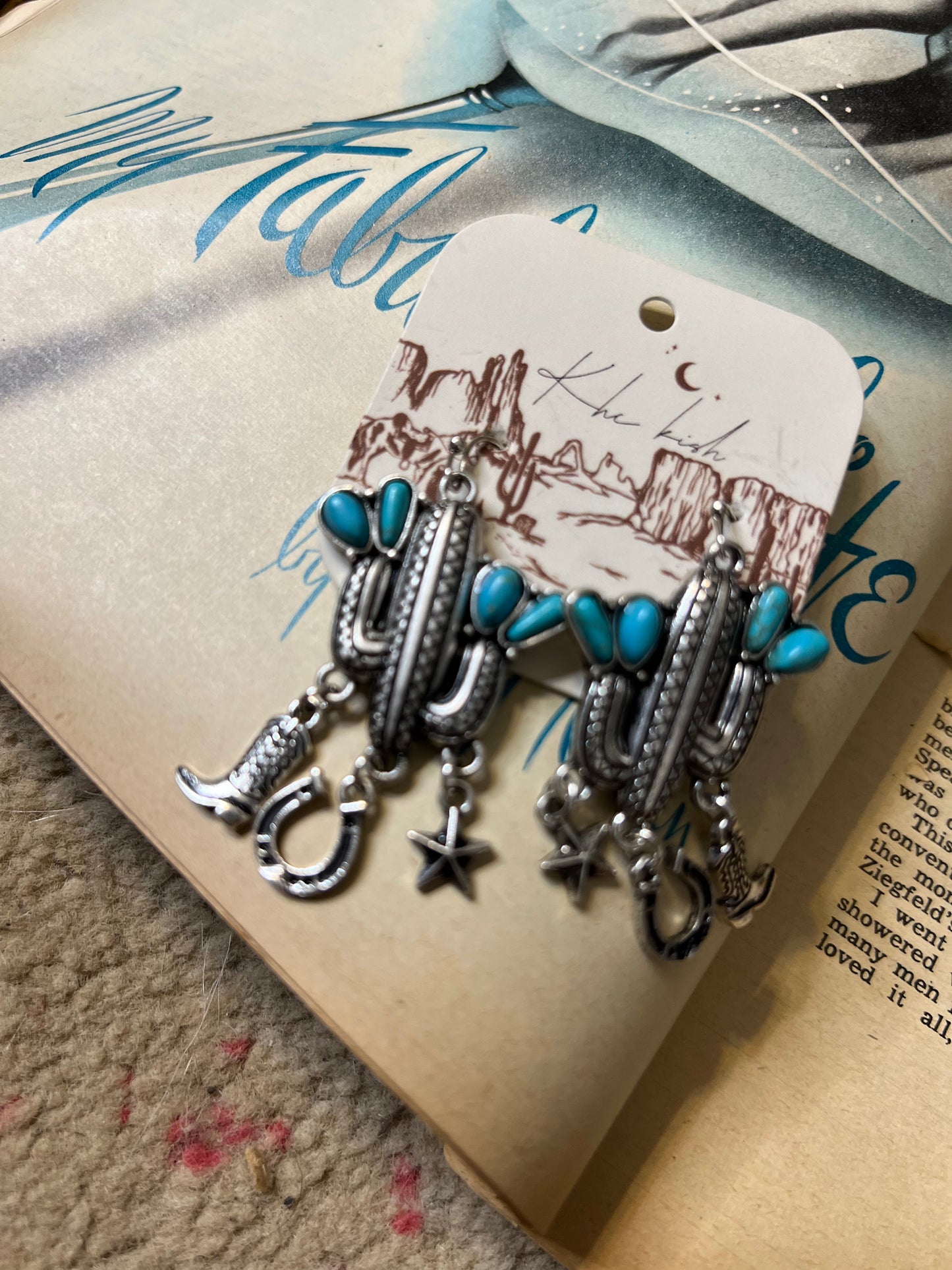 Charming Cactus Cowboy Earring