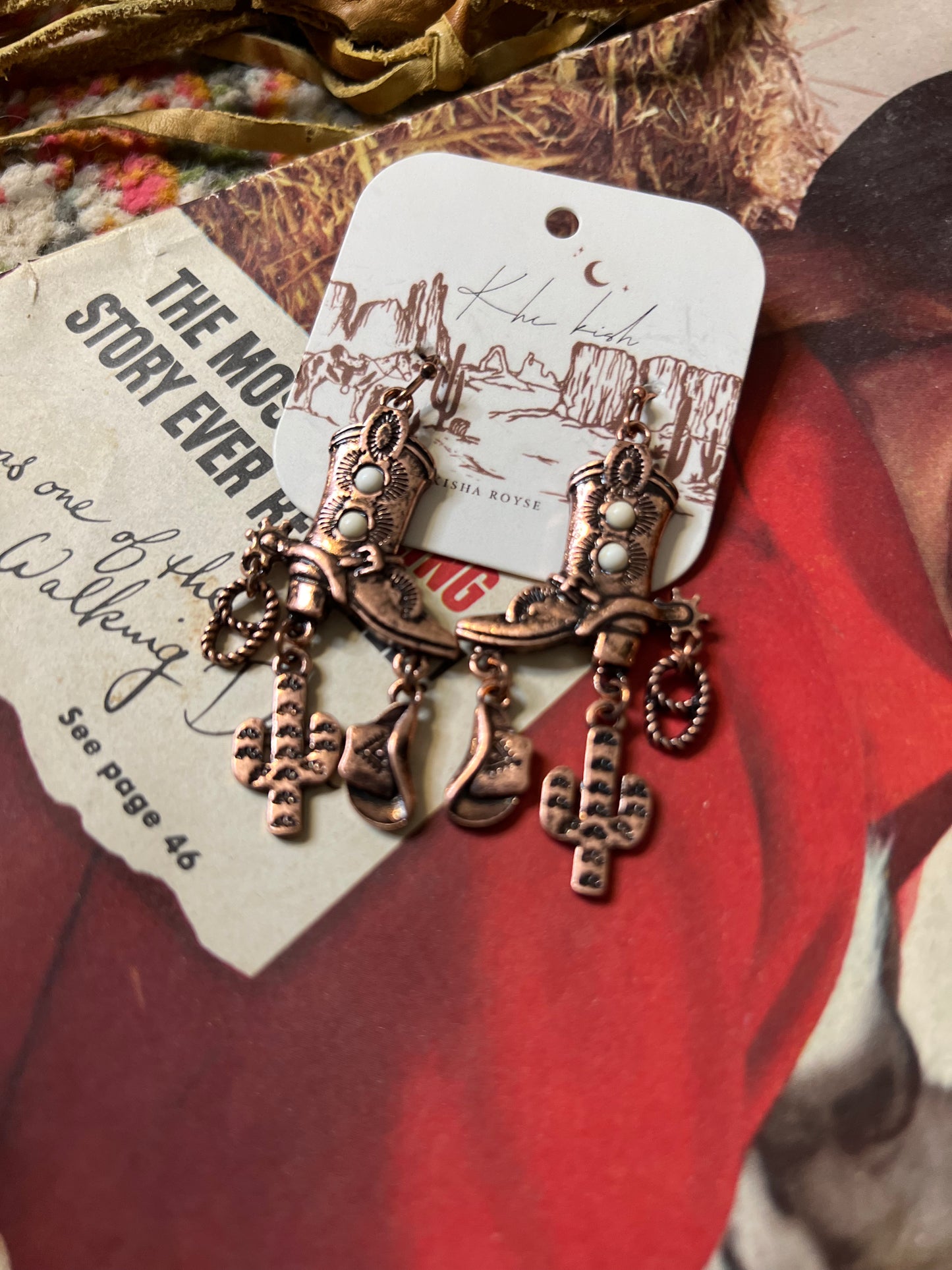 Charming Cactus Cowboy Earring