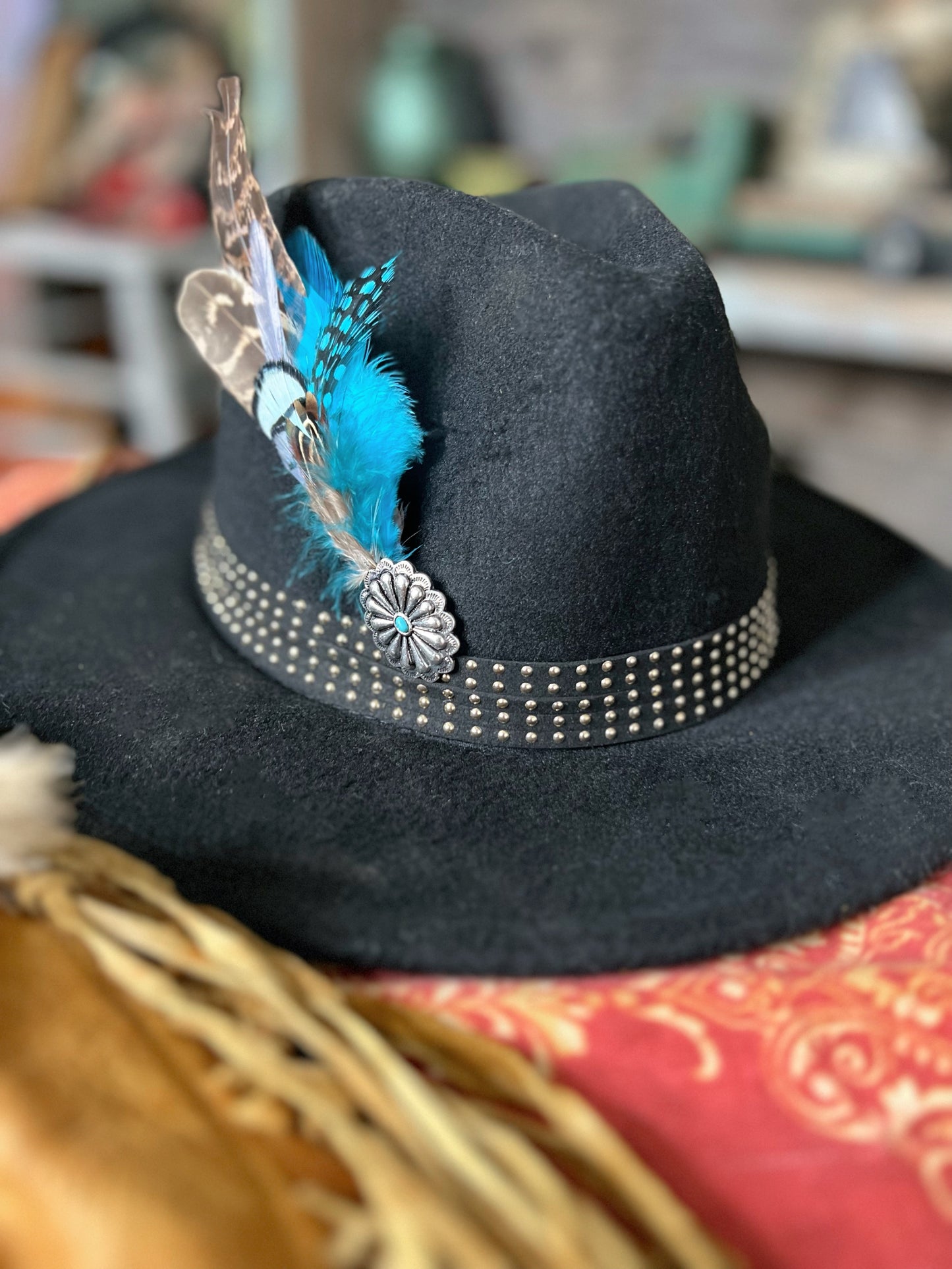 Western Feather Hat Pin