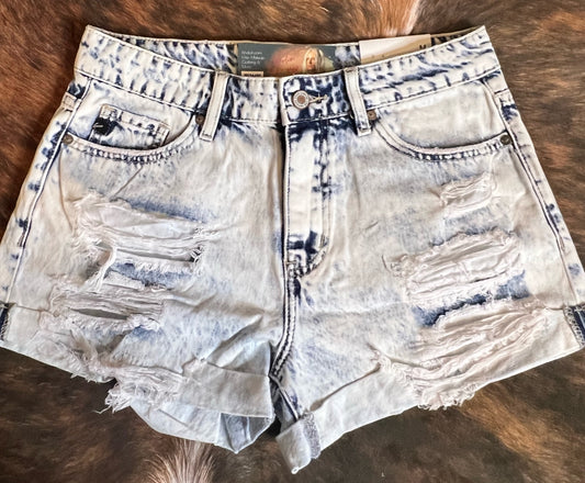 Light wash Distressed Shorts