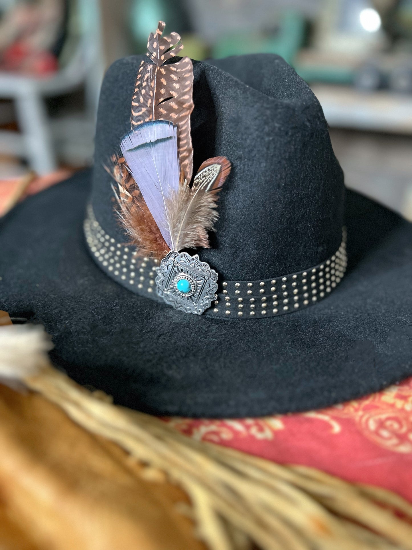 Western Feather Hat Pin