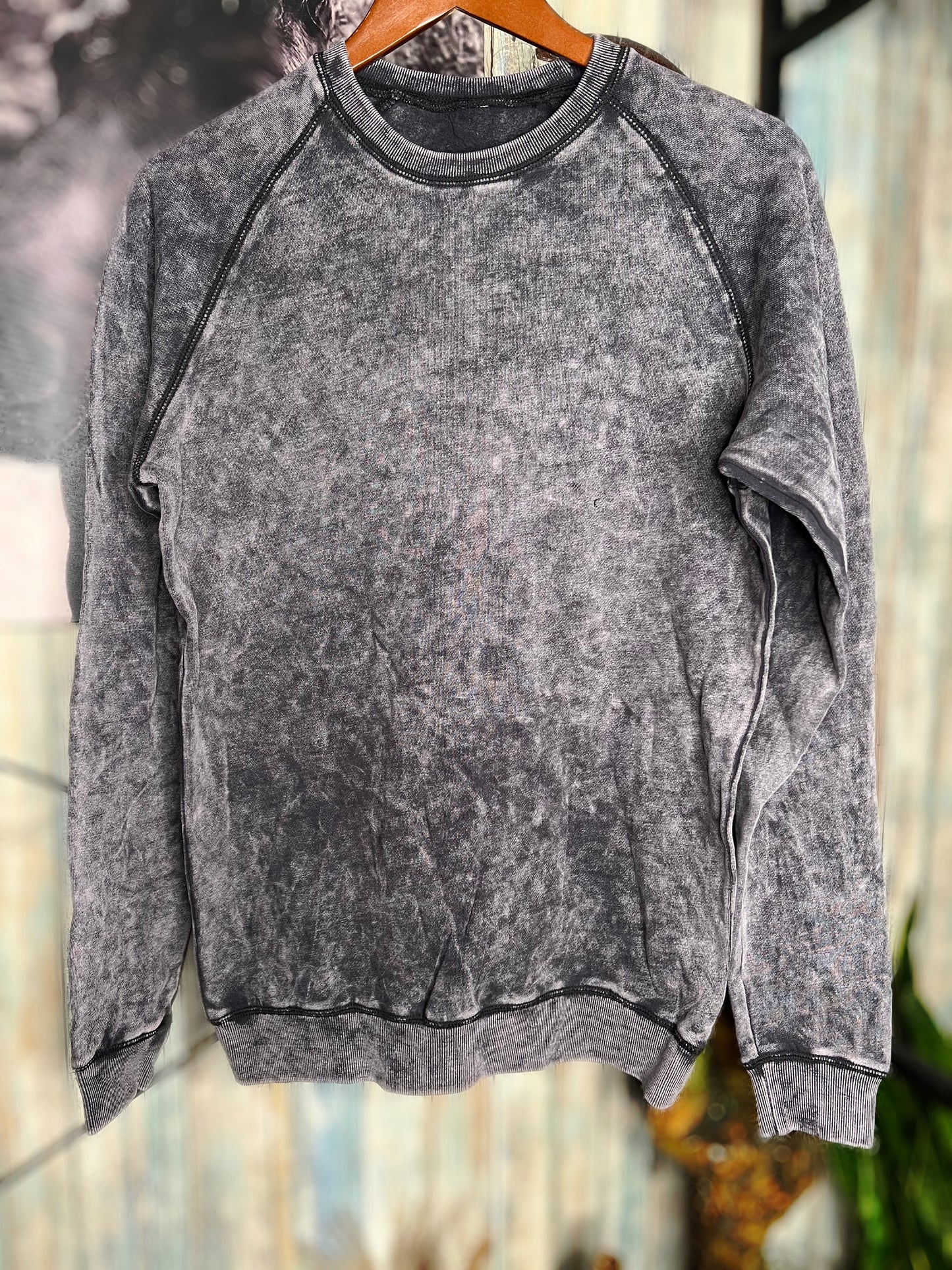 NO POCKET Acid wash Sweatshirt