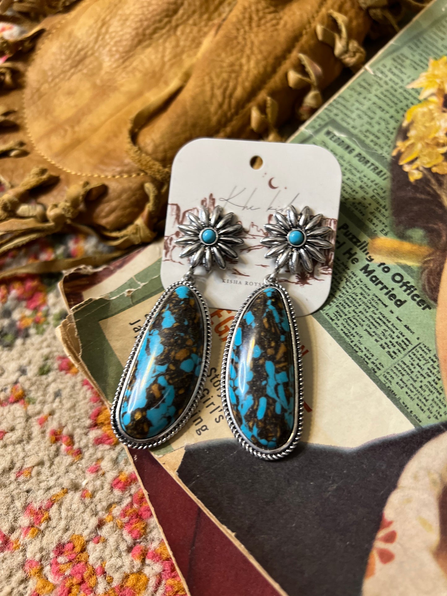 Sunflower Drop Earring