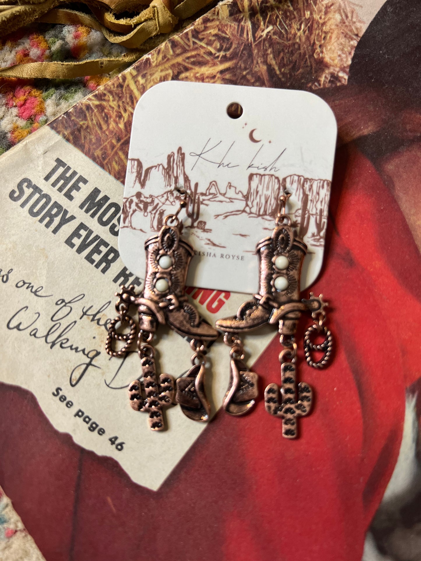Charming Cactus Cowboy Earring