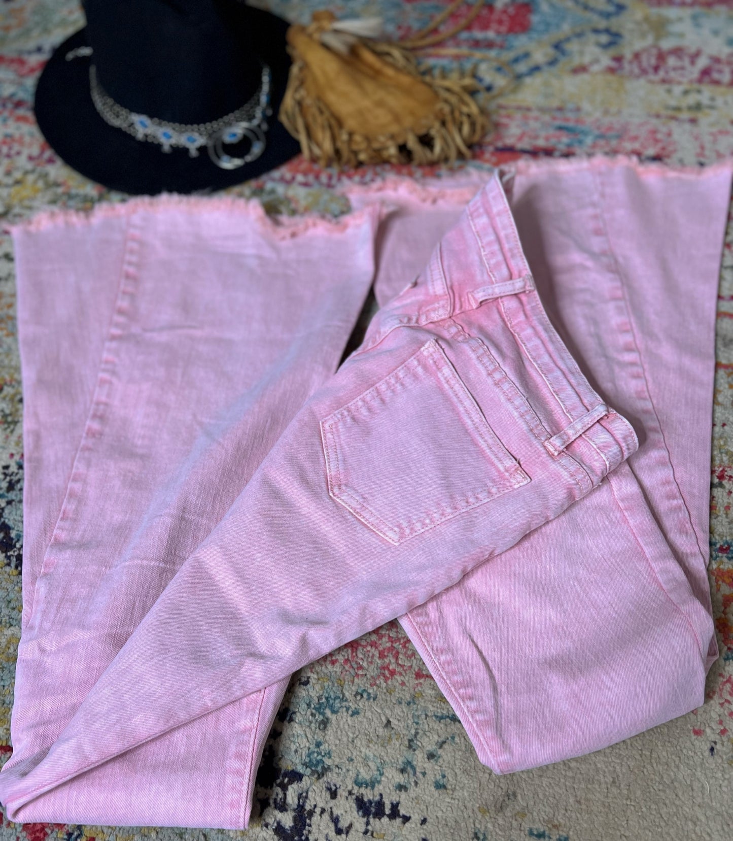 Acid Wash Stretch Bell Bottoms