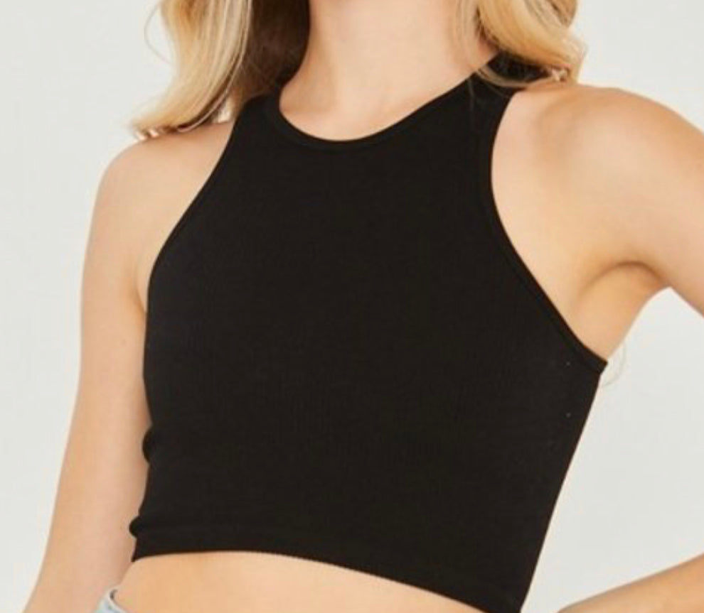 Seamless Crop Rib Tank