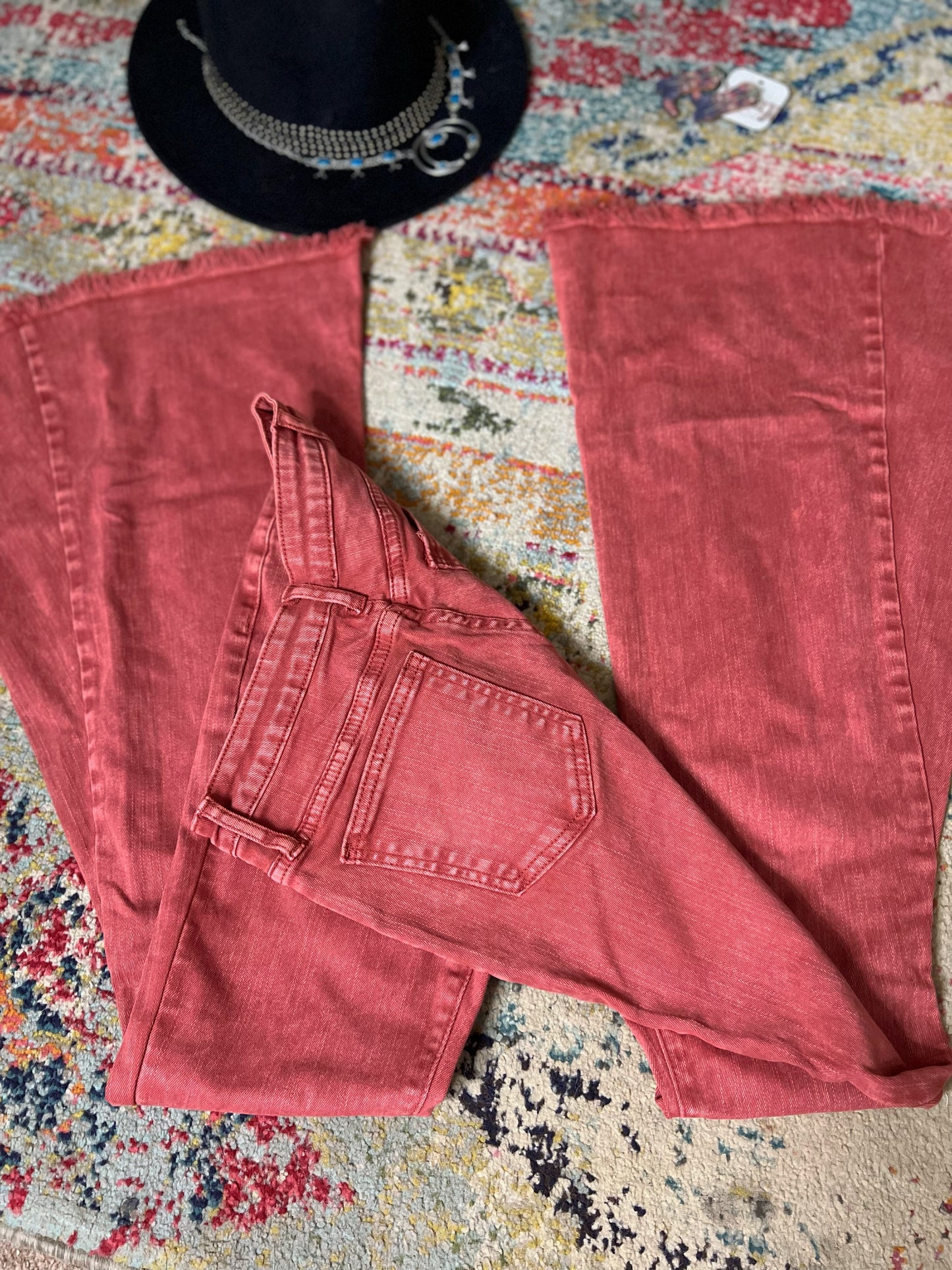 Acid Wash Stretch Bell Bottoms
