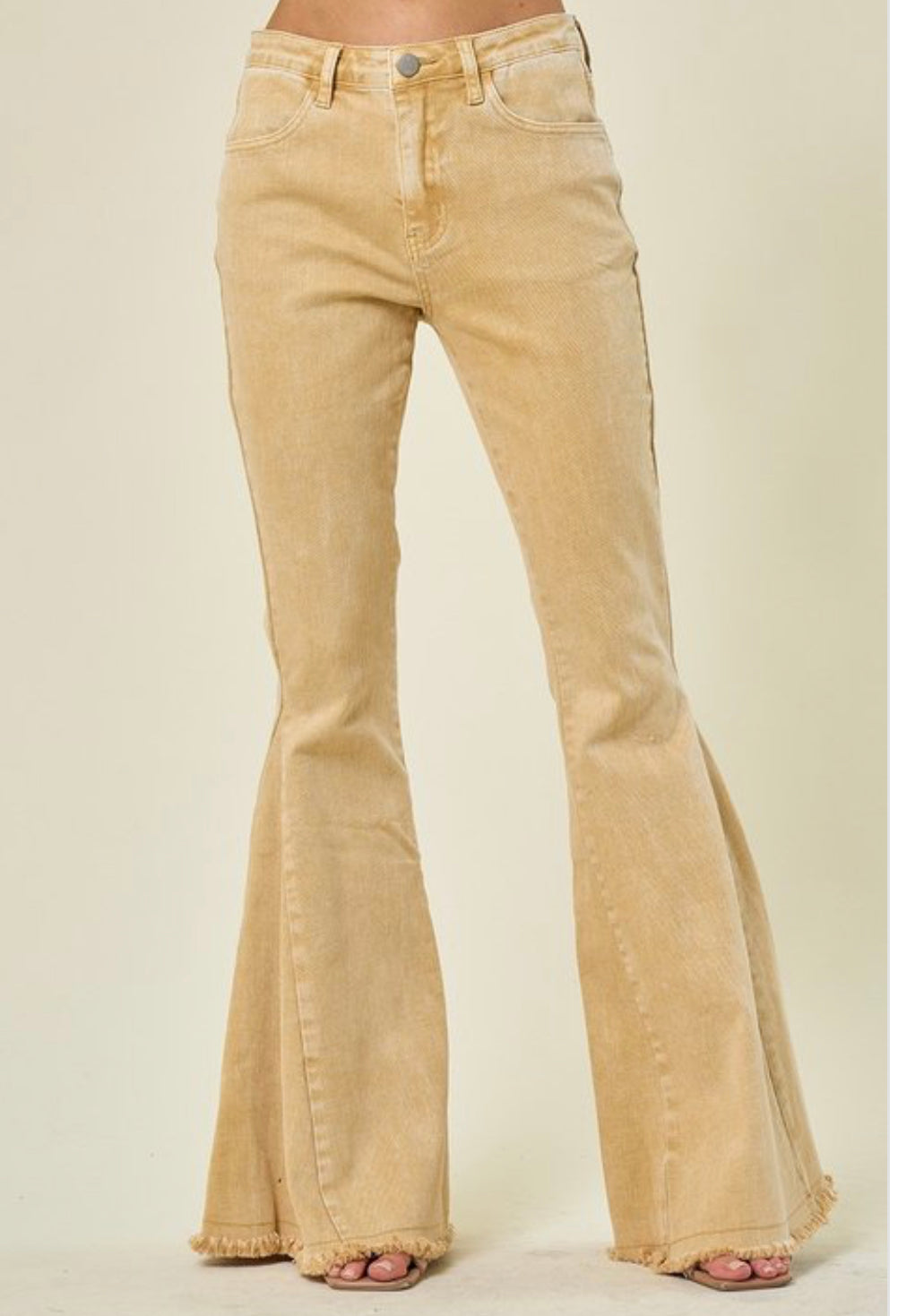 Acid Wash Stretch Bell Bottoms