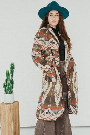 Aztec Wool Coat