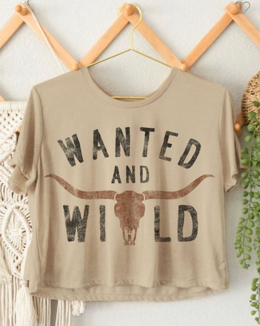 Wanted and Wild Crop Tee