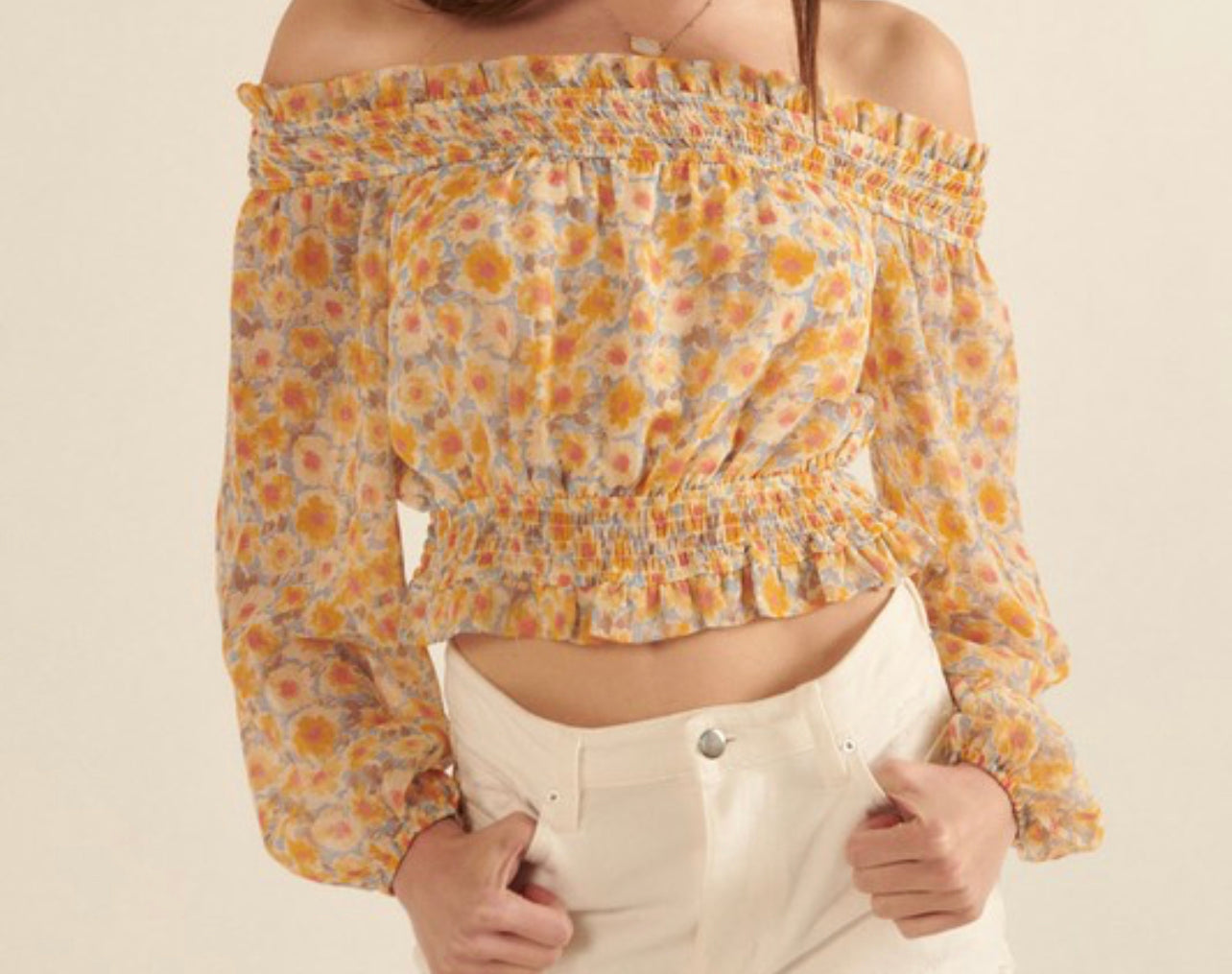 Tessel Off Shoulder Crop Top