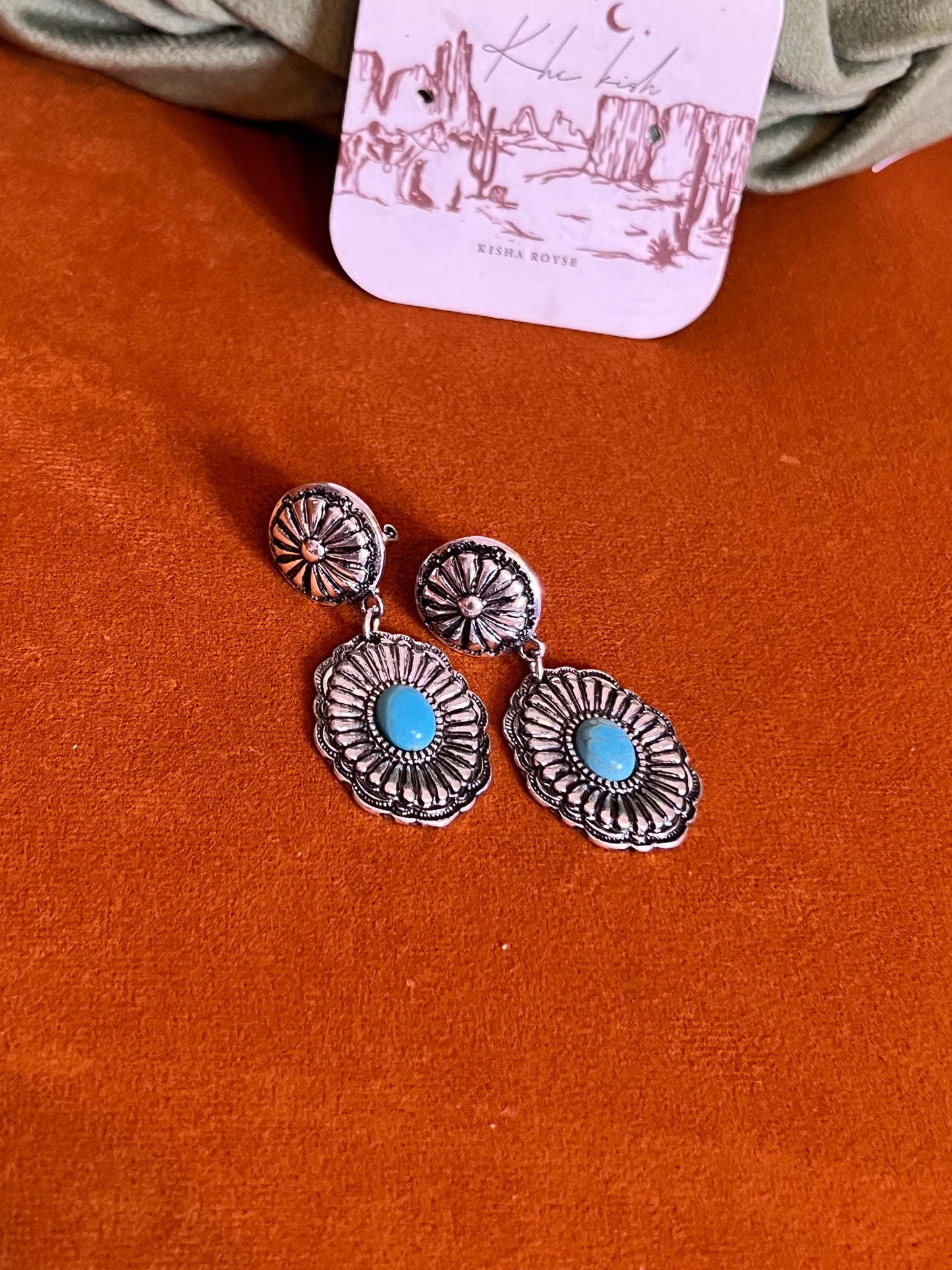 Concho Clip on Earrings