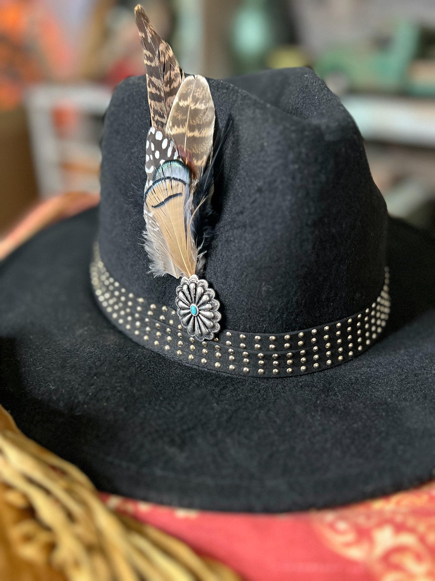 Western Feather Hat Pin