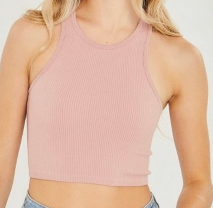 Seamless Crop Rib Tank