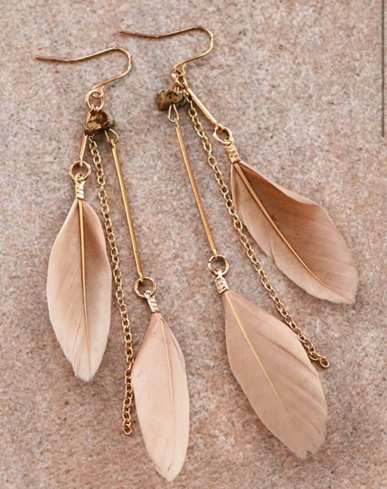 Feather Drop Earring