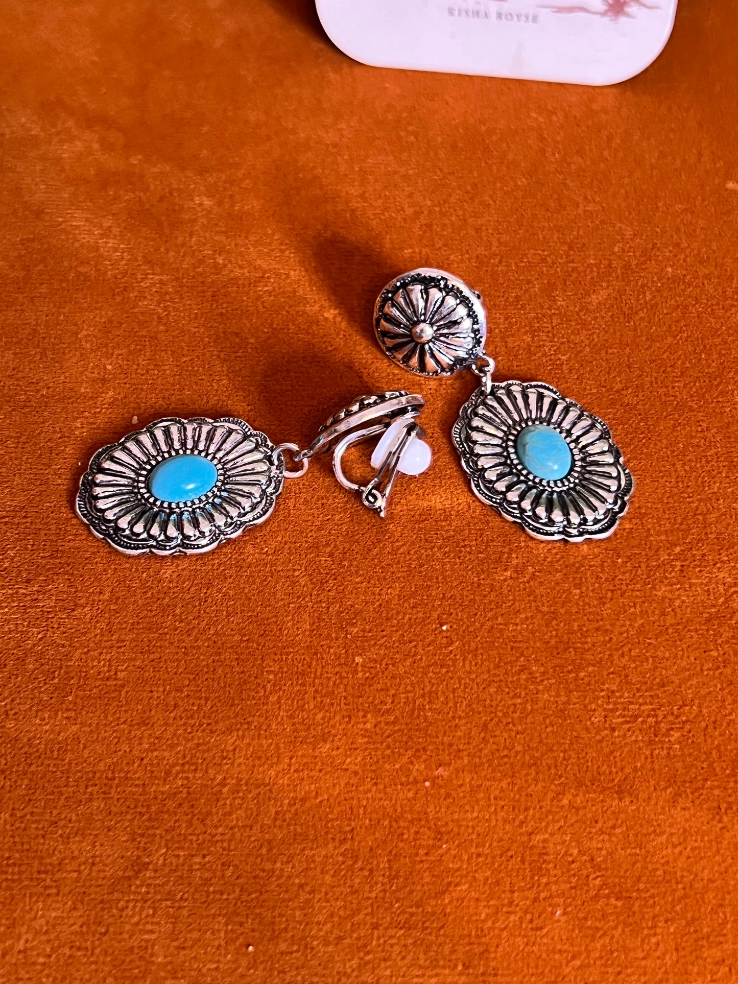 Concho Clip on Earrings